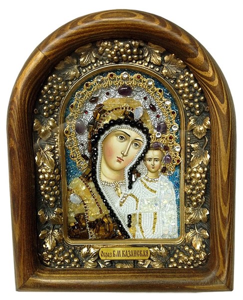 Икона Пресвятая Богородица Казанская бисер 243872 - фото 24390