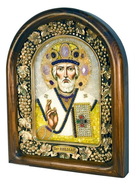 Икона Николай Чудотворец бисер 243886