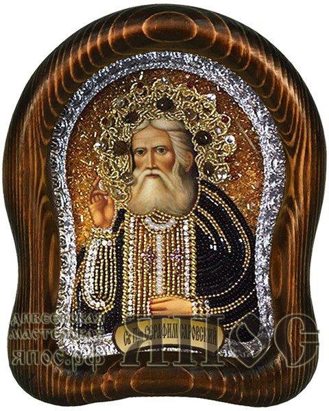 Икона Преподобный Серафим Саровский бисер 243898 - фото 24428