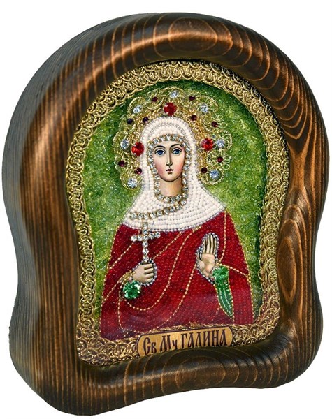Икона Святая мученица Галина бисер 243916 - фото 24447