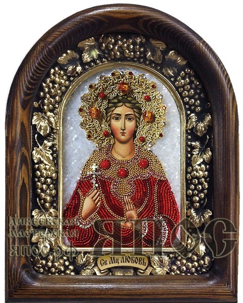 Икона Святая мученица Любовь бисер 243932 - фото 24477