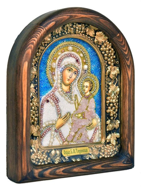 Икона Пресвятая Богородица Тихвинская бисер 243948 - фото 24494