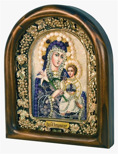 Икона Пресвятая Богородица Неувядаемый цвет бисер 243969