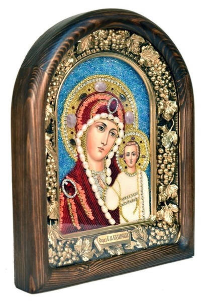Икона Пресвятая Богородица Казанская бисер 243997 - фото 24565