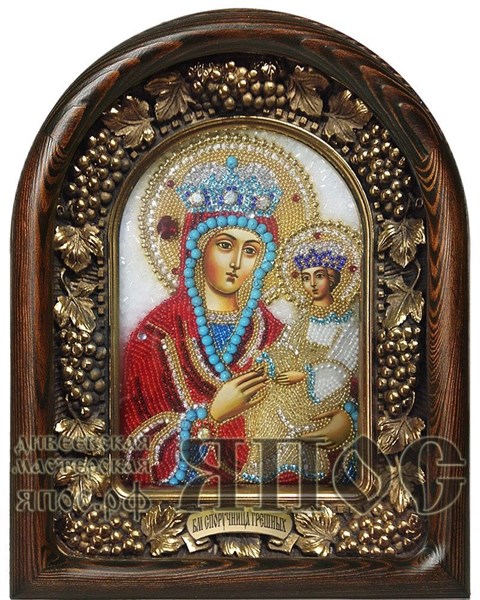 Икона Пресвятая Богородица Споручница грешных бисер 244016 - фото 24589