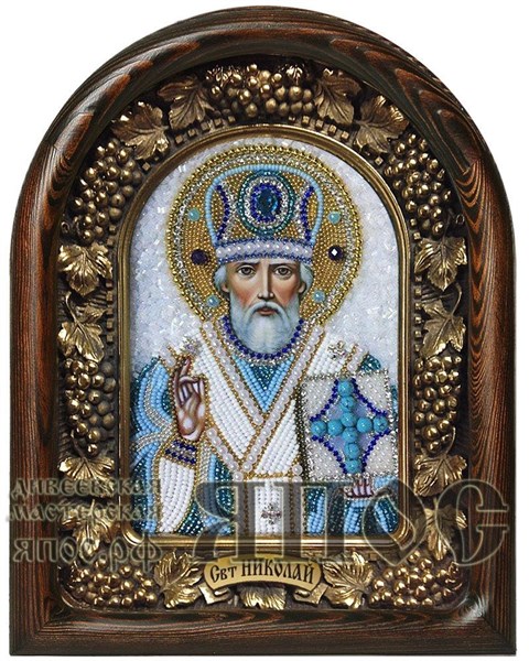 Икона Николай Чудотворец бисер 244036