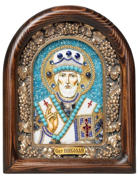 Икона Николай Чудотворец бисер 244104