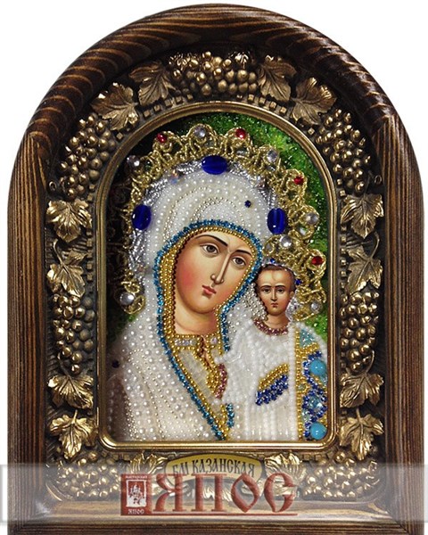 Икона Пресвятая Богородица Казанская бисер 244125 - фото 24735