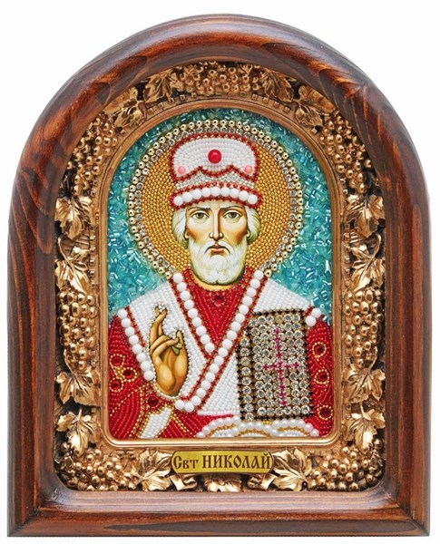 Икона Николай Чудотворец бисер 244132