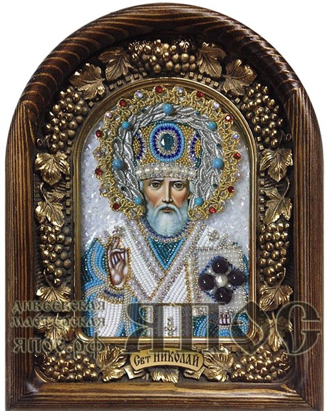 Икона Николай Чудотворец бисер 244135