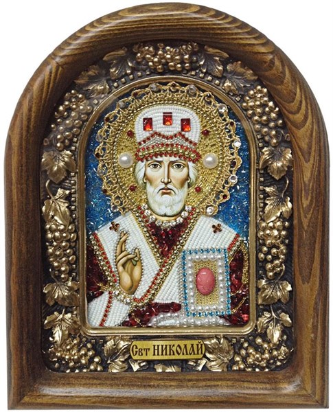 Икона Николай Чудотворец бисер 244166