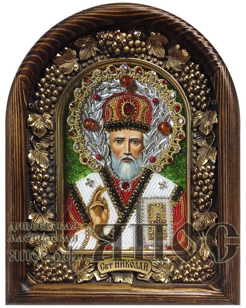 Икона Николай Чудотворец бисер 244171