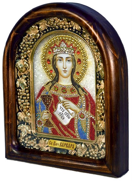 Икона Святая Великомученица Варвара бисер 244230 - фото 25249