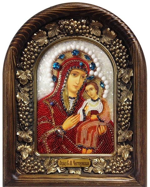 Икона Пресвятая Богородица Ченстоховская бисер 244234 - фото 25268