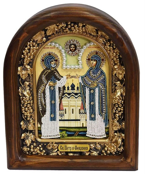 Икона Икона святых благоверных Петра и Февронии бисером бисер 244239 - фото 25300