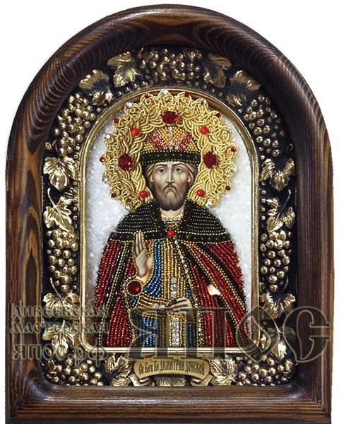 Икона Святой благоверный князь Дмитрий Донской бисер 244259 - фото 25393