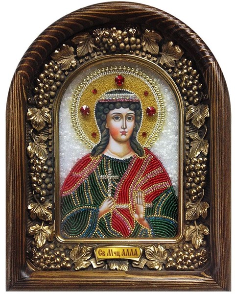 Икона Святая мученица Алла бисер 244284 - фото 25491