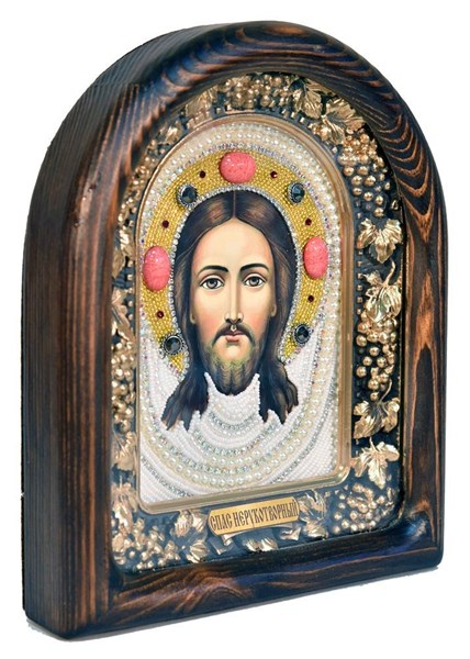 Икона Спас Нерукотворный бисер 244292