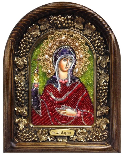 Икона Святая мученица Лариса Готфская бисер 244337 - фото 25722