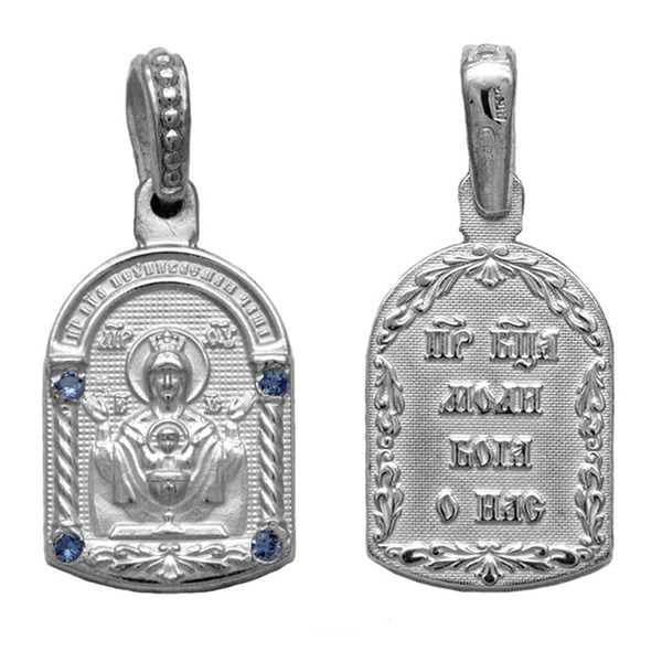 Подвеска серебряная Неупиваемая Чаша Божья Матерь 2.87гр 252638