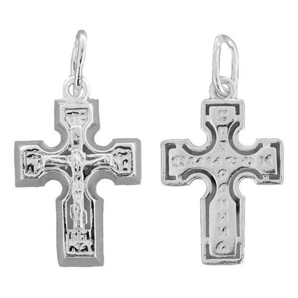 Крестик православный Спаси и сохрани серебряный 1.56гр 252589