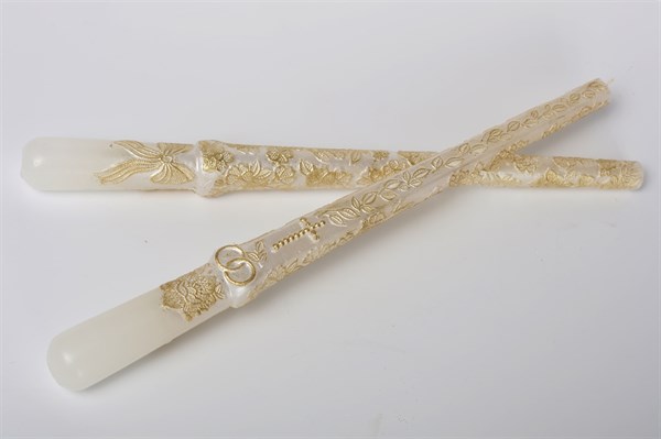 Венчальные свечи с кольцами 228643