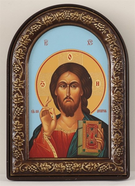 Икона в рамке 6х9 арочная Спаситель 10 236577