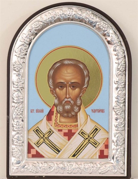 Икона в рамке 6х9 арочная Николай Чудотворец 2 236547