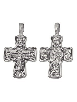 Крестик из серебра без вставок 240800