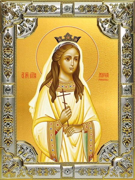 Икона Мария (Романова) страстотерпица, царевна, 18х24 см, со стразами 21269