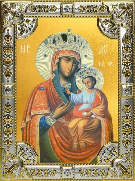 Икона Черниговская икона Божией Матери, 18х24 см, со стразами 21307 - фото 35067