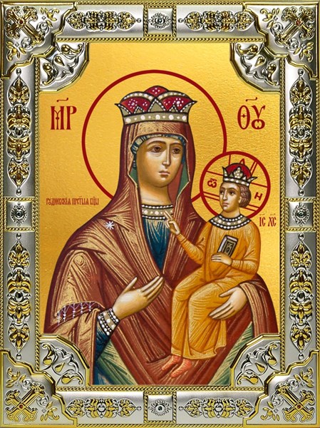 Икона Рудневская икона Божией Матери, 18х24 см, со стразами 21999