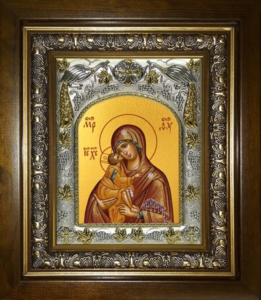 Икона Донская икона Божией Матери, в киоте 20х24 см 22108 - фото 35851
