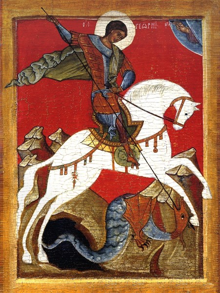 Икона Георгий Победоносец великомученик, икона Чудо Георгия о змие 22659 - фото 36394