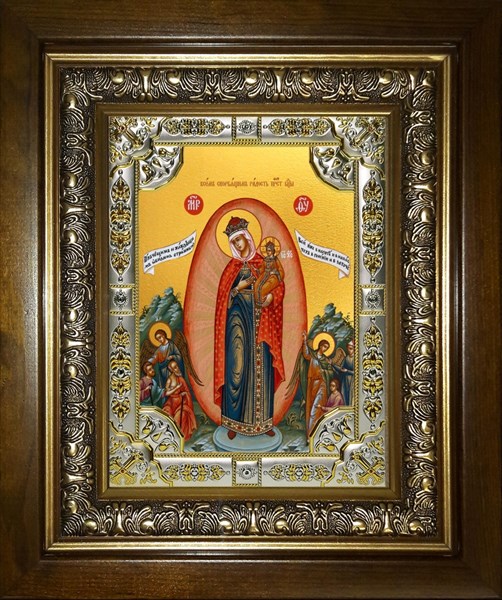 Икона Всех скорбящих Радость, икона Божией Матери, в киоте 24х30 см 22664 - фото 36399