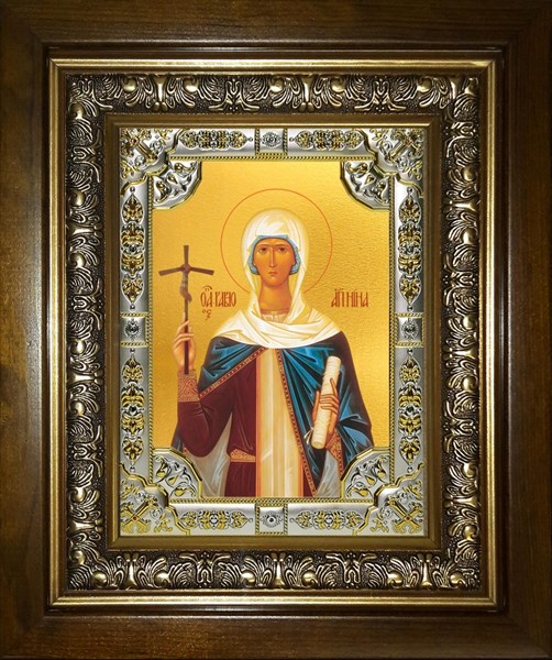 Икона Нина просветительница Грузии, равноапостольная, в киоте 24х30 см 22744