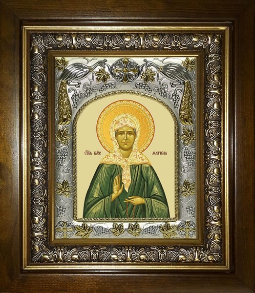 Икона Матрона Московская блаженная, в киоте 20х24 см 23104