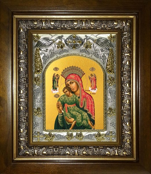 Икона Киккская икона Божией Матери, в киоте 20х24 см 23247