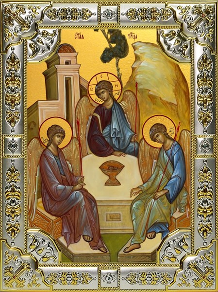 Икона Святая Троица, 18х24 см, со стразами 23264
