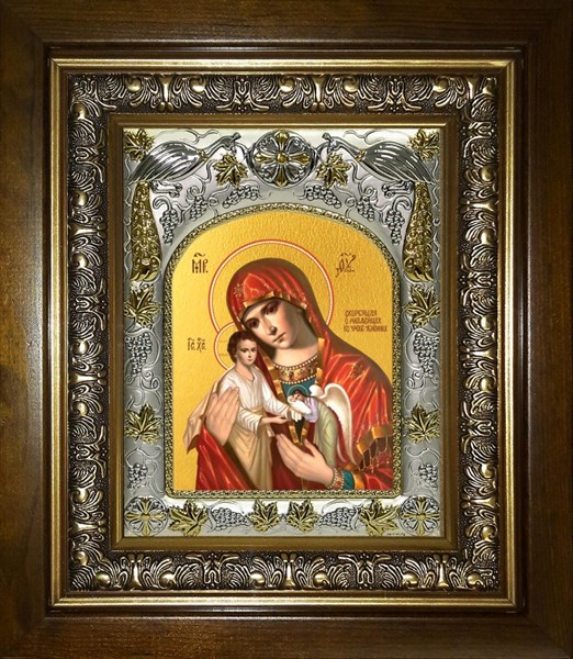 Икона Скорбящая о младенцах, во чреве убиенных, икона Божией Матери, в киоте 20х2418 см 23313