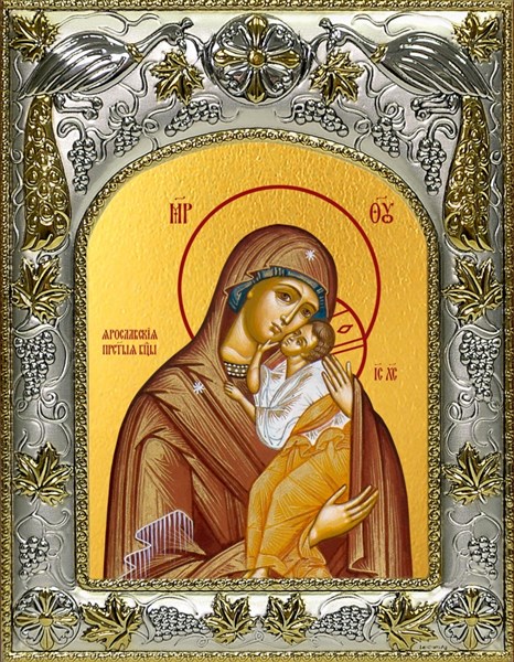 Икона Ярославская икона Божией Матери, 14х18 см 23504