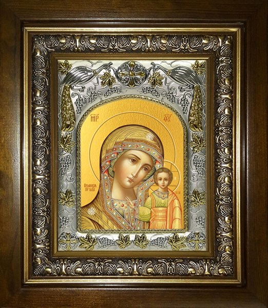 Икона Казанская икона Божией Матери, в киоте 20х24 см 23553 - фото 37264