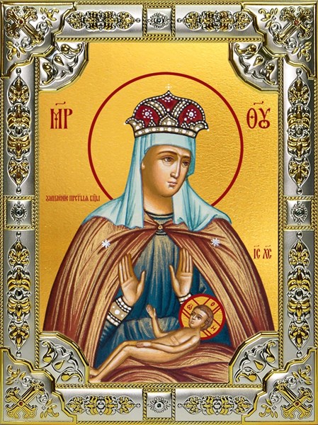 Икона Умиление, икона Божией Матери, 18х24 см, со стразами 23604