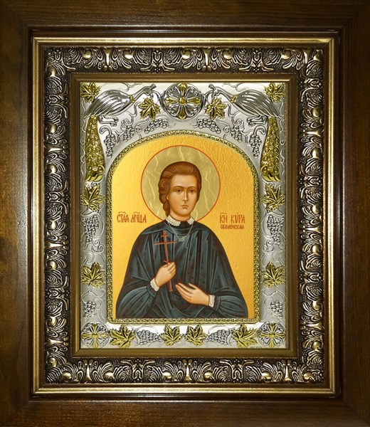Икона Кира Оболенская, святая мученица, в киоте 20х24 см 23641