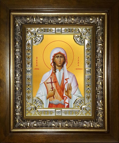 Икона Святая Злата мученица, в киоте 24х30 см 23670