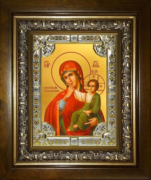 Икона Отрада и Утешение, икона Божией Матери, в киоте 24х30 см 23681