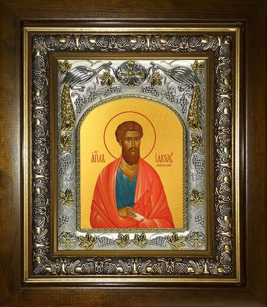 Икона Иаков (Яков) Зеведеев, апостол, в киоте 20х24 см 23742