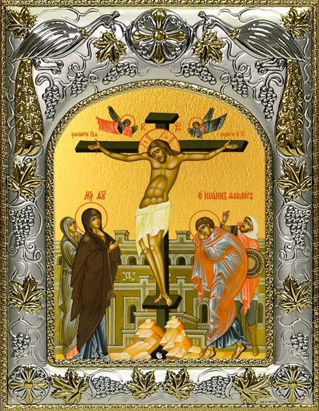 Икона Распятие Господа нашего Иисуса Христа, 14х18 см 23743