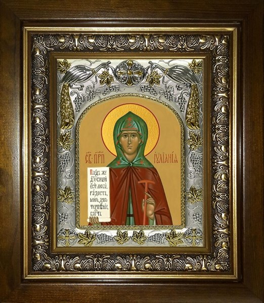Икона Иулиания Московская преподобная, в киоте 20х24 см 23749