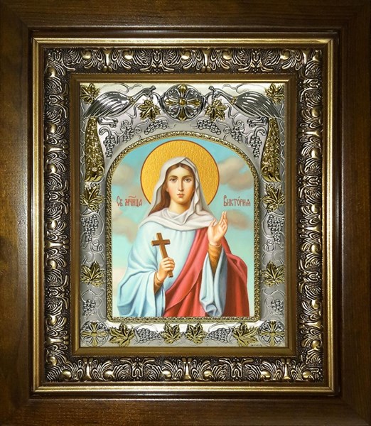 Икона Виктория Солунская, мученица, в киоте 20х24 см 23758 - фото 37464